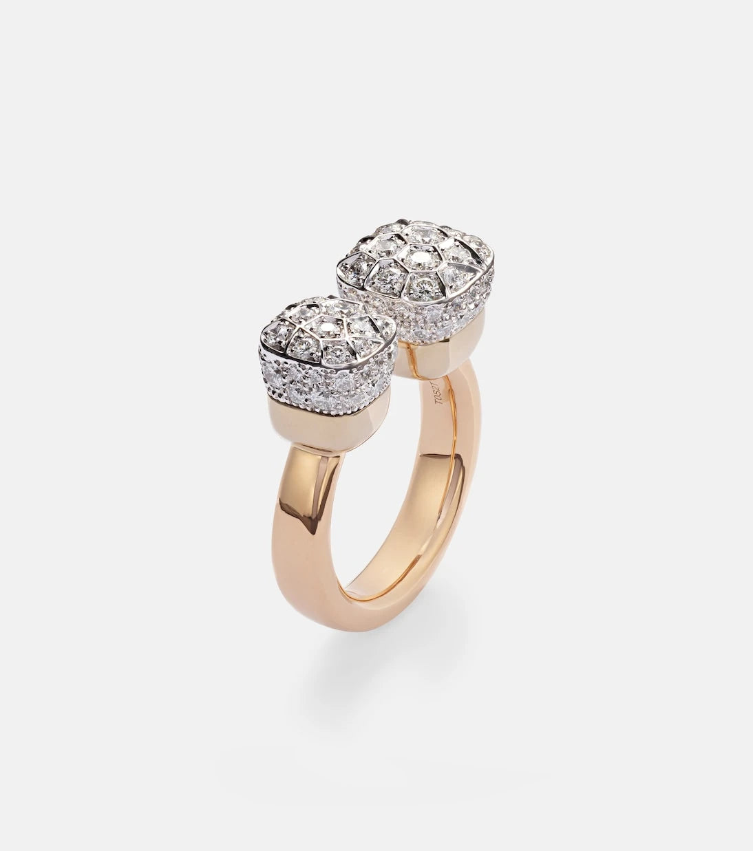 Pomellato - Nudo 18kt rose and white gold ring with diamonds