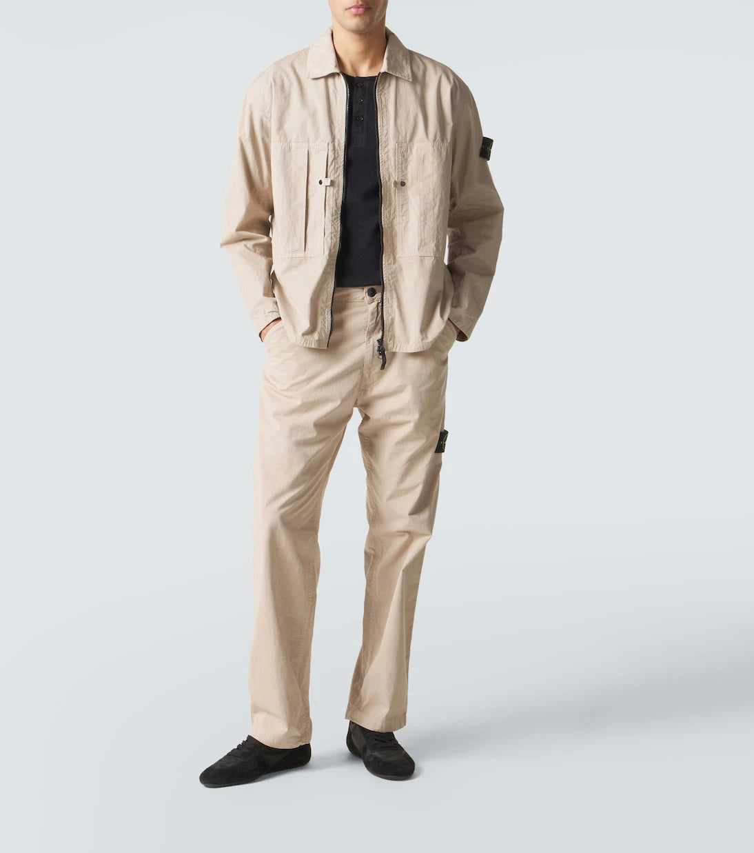 Stone Island - Pusula pamuklu düz pantolon