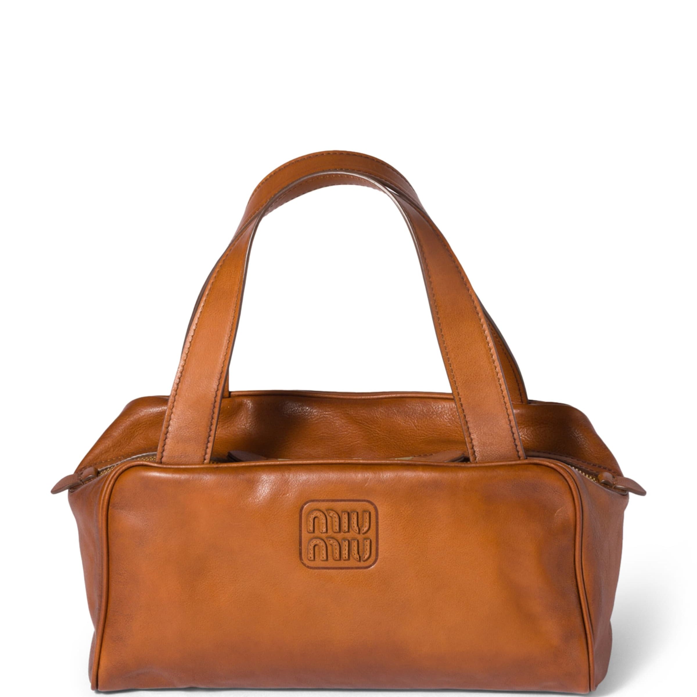 Brown Leather Top-Handle Bag