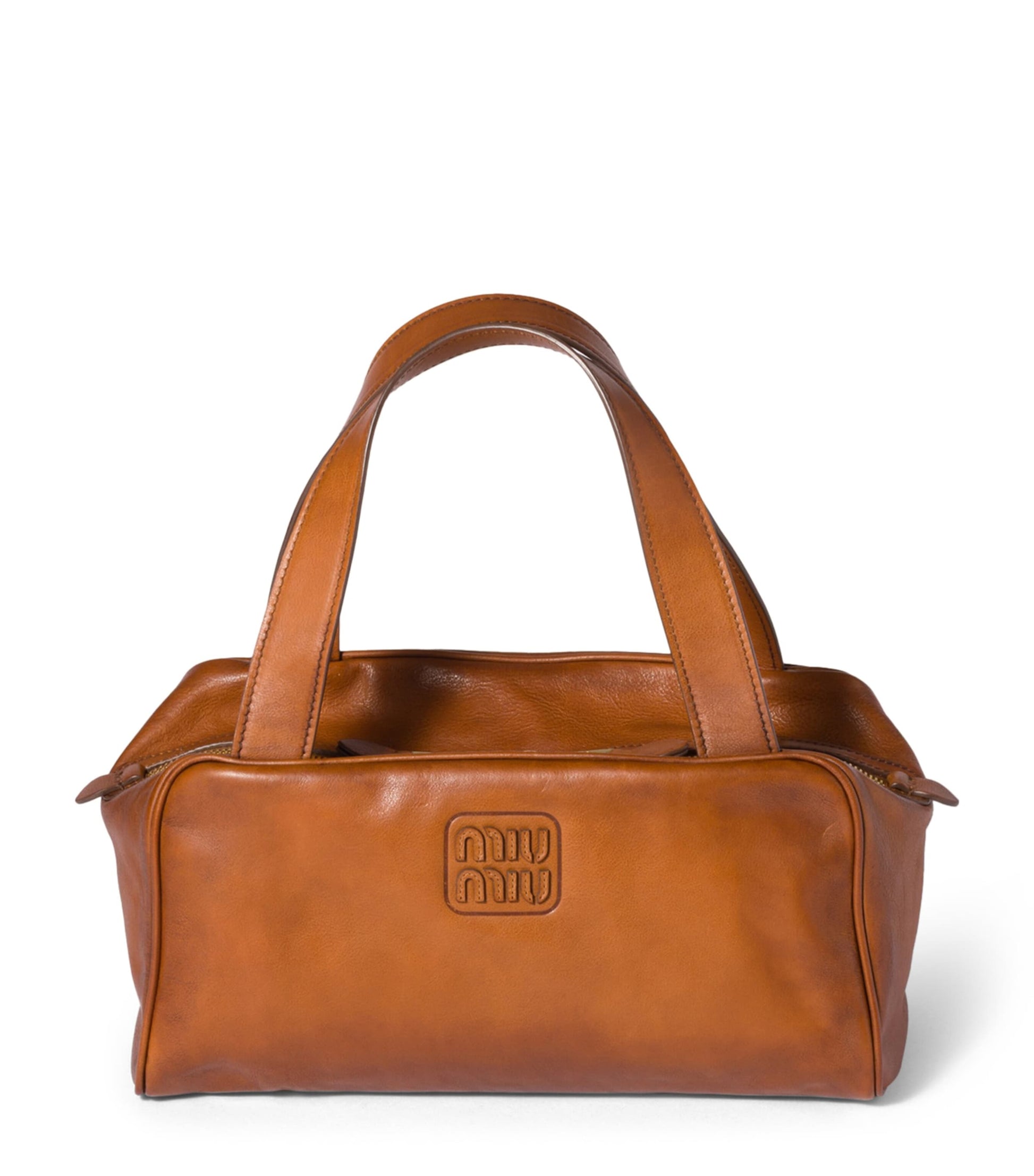 Brown Leather Top-Handle Bag