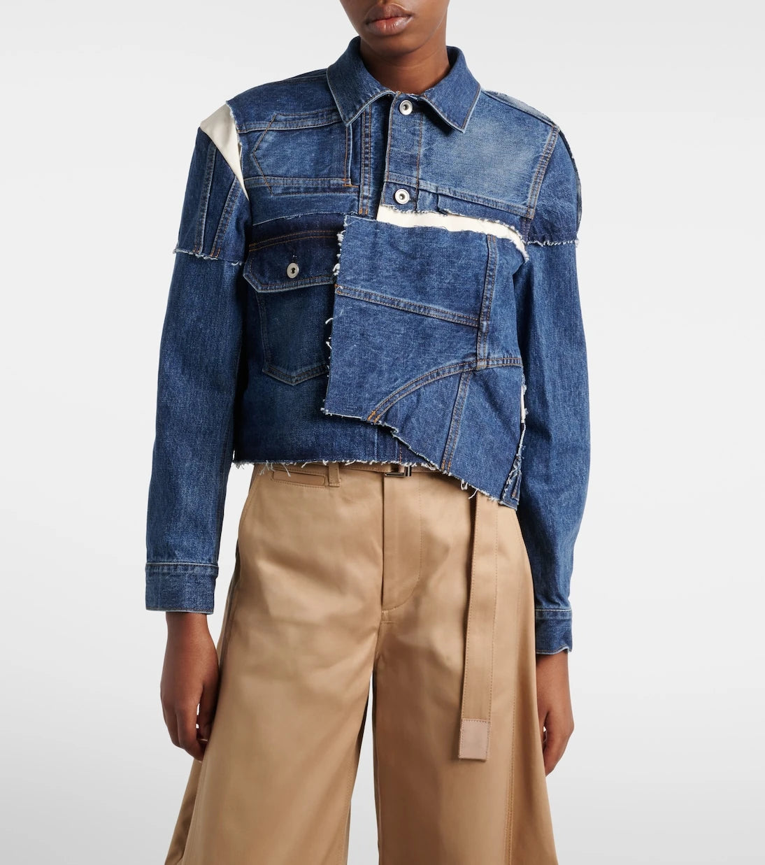 Sacai - Patchwork denim jacket
