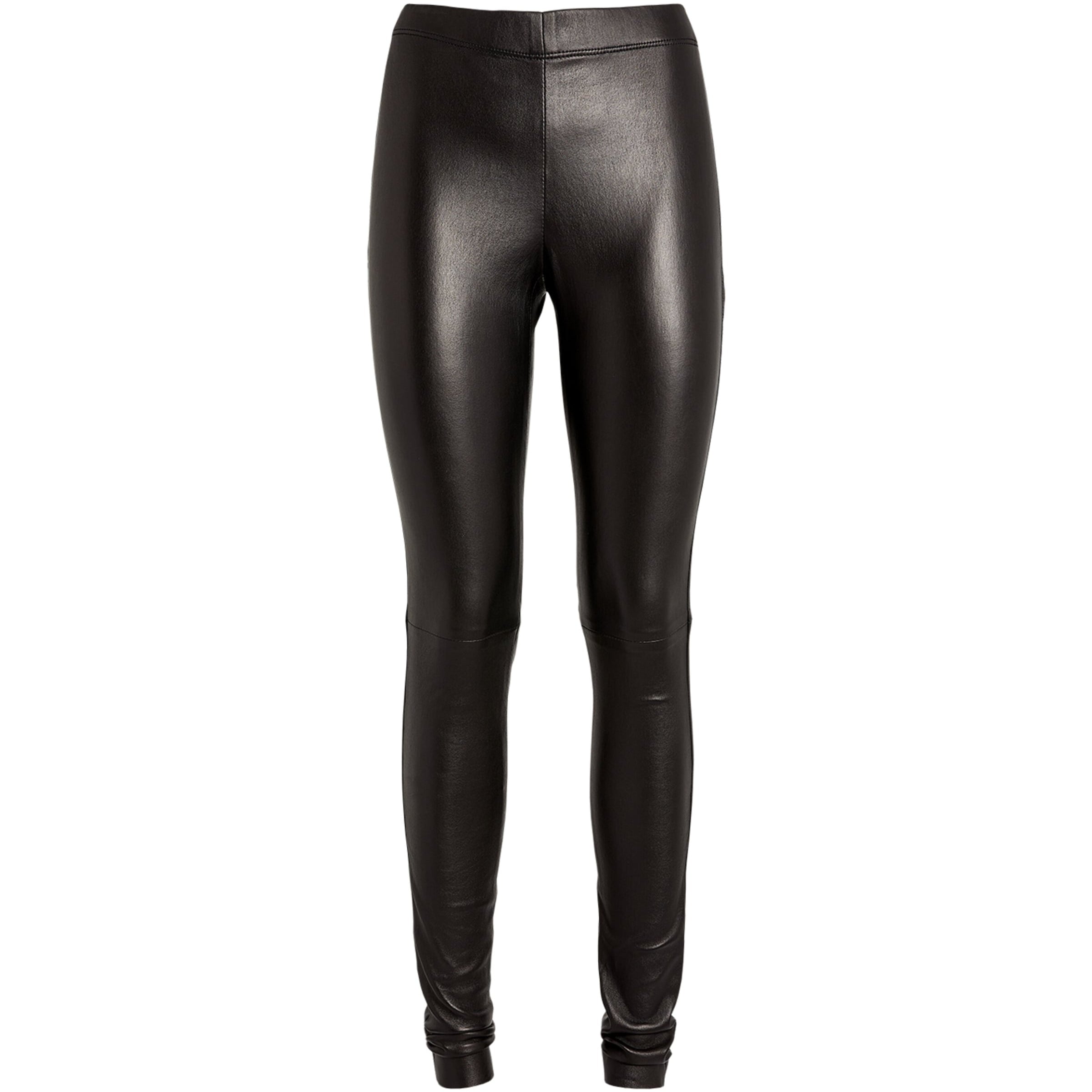Joseph Black Leather Stretch Leggings