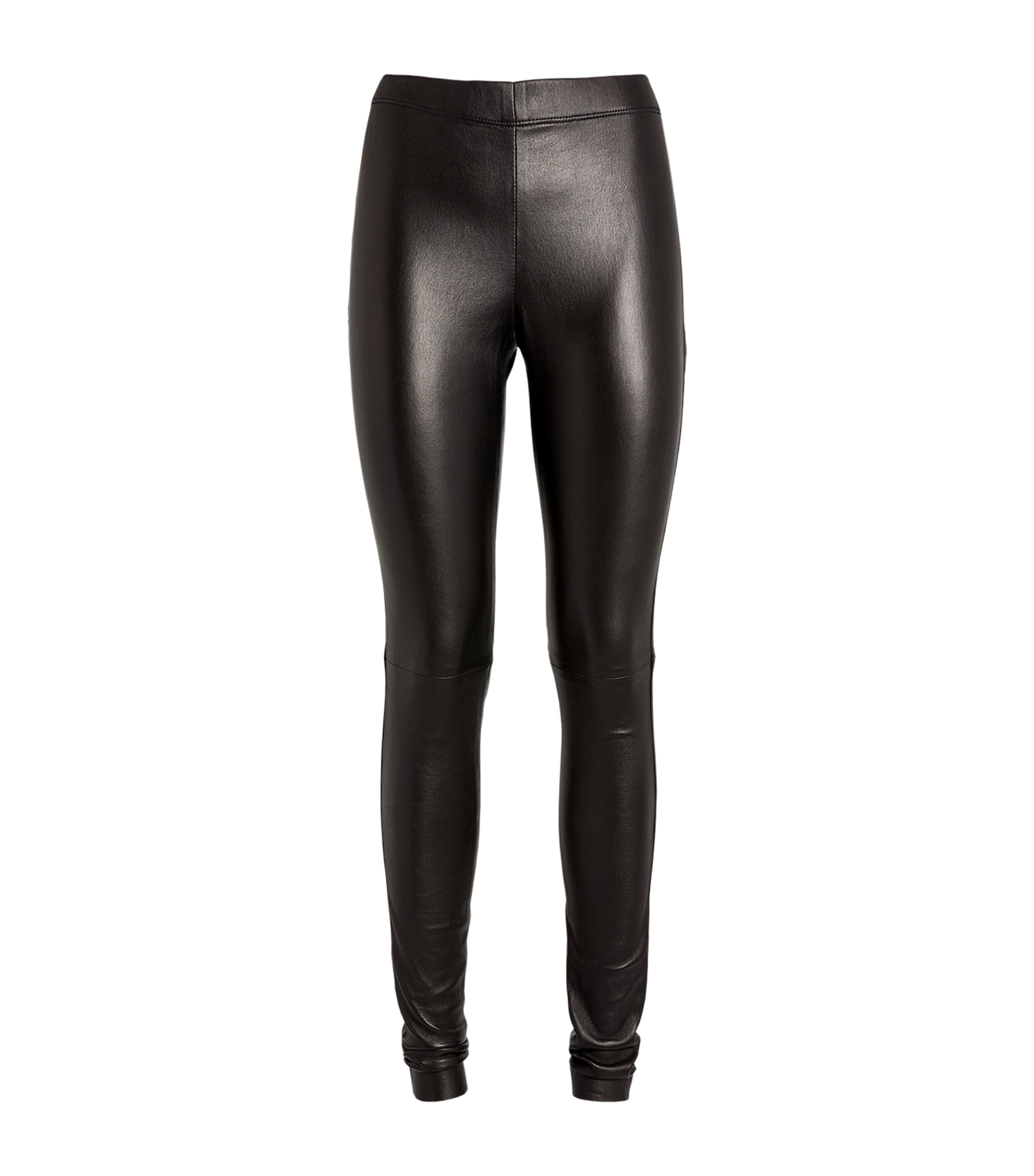 Joseph Black Leather Stretch Leggings