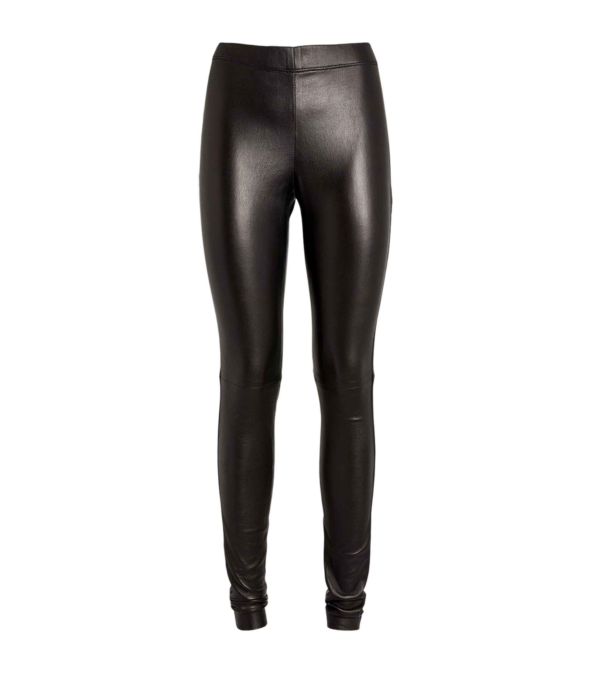 Joseph Black Leather Stretch Leggings