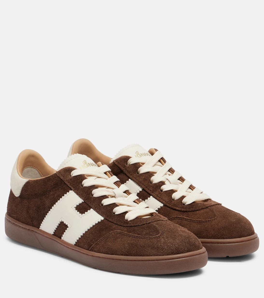 Hogan - H647 leather-trimmed suede sneakers