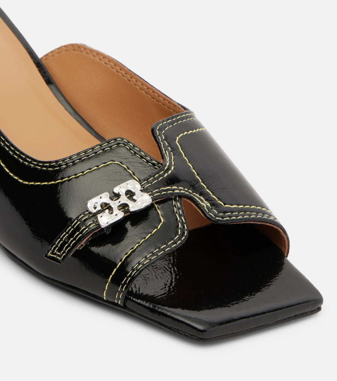 Ganni - Butterfly wedge mules