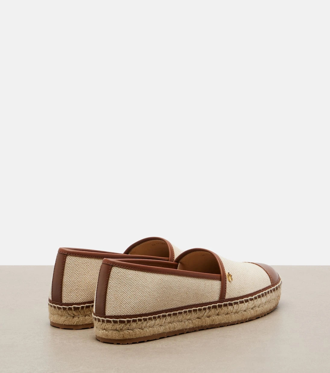 Gianvito Rossi - Leather-trimmed canvas espadrilles