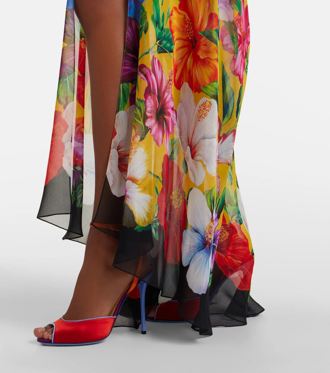 Dolce&Gabbana - Floral one-shoulder silk gown