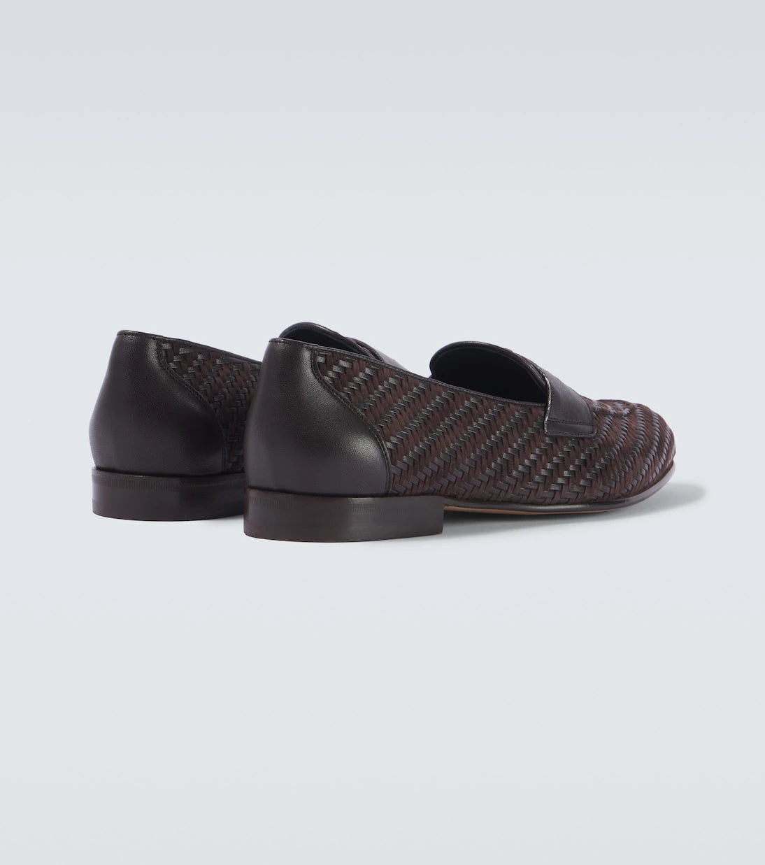 Brioni - Appia leather and suede penny loafers