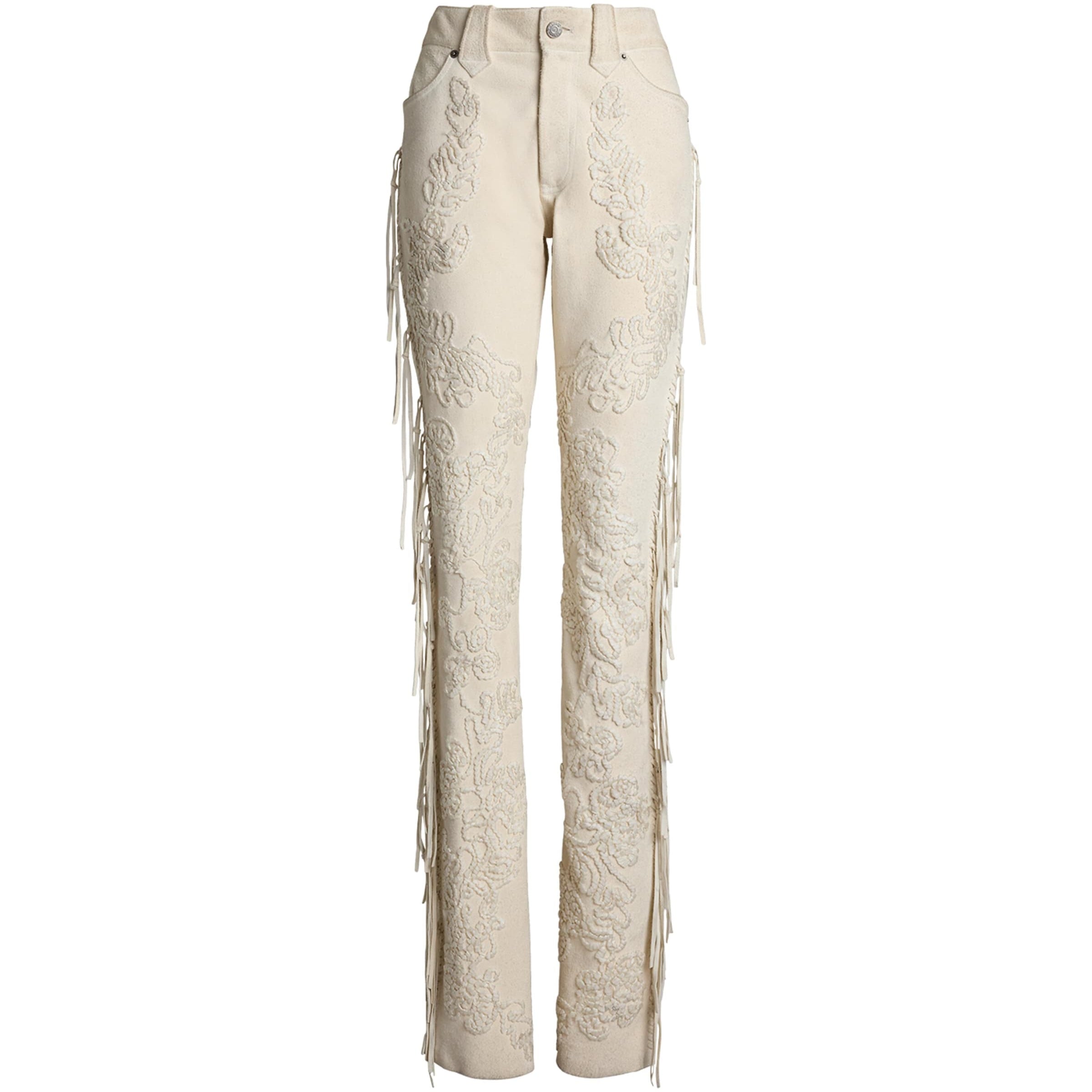 White Annabeth Leather Trousers