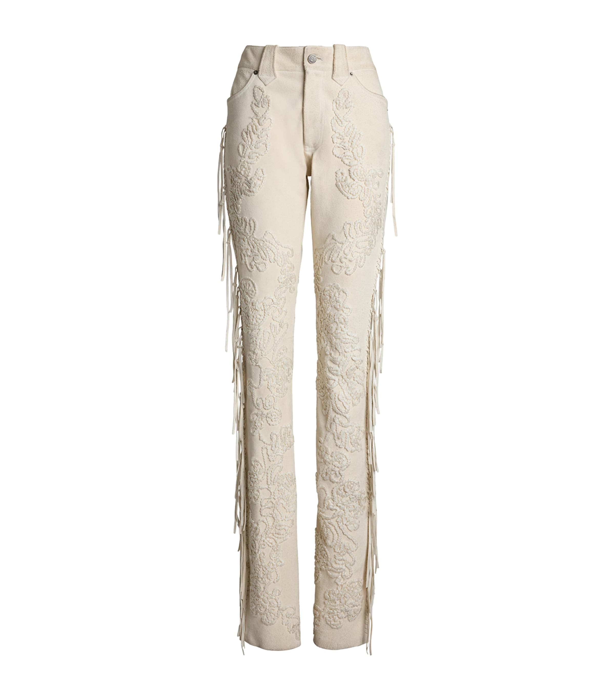 White Annabeth Leather Trousers