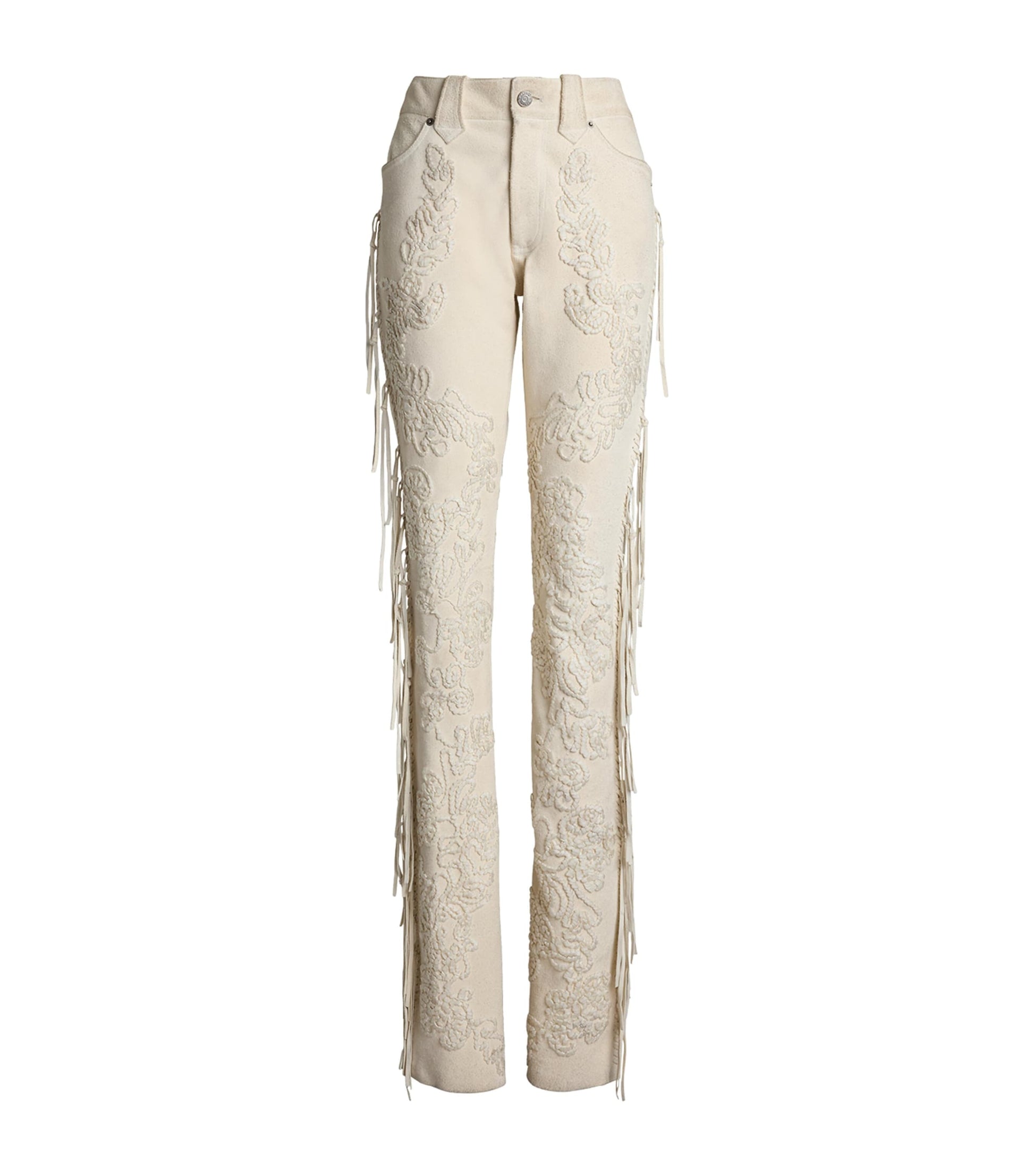White Annabeth Leather Trousers