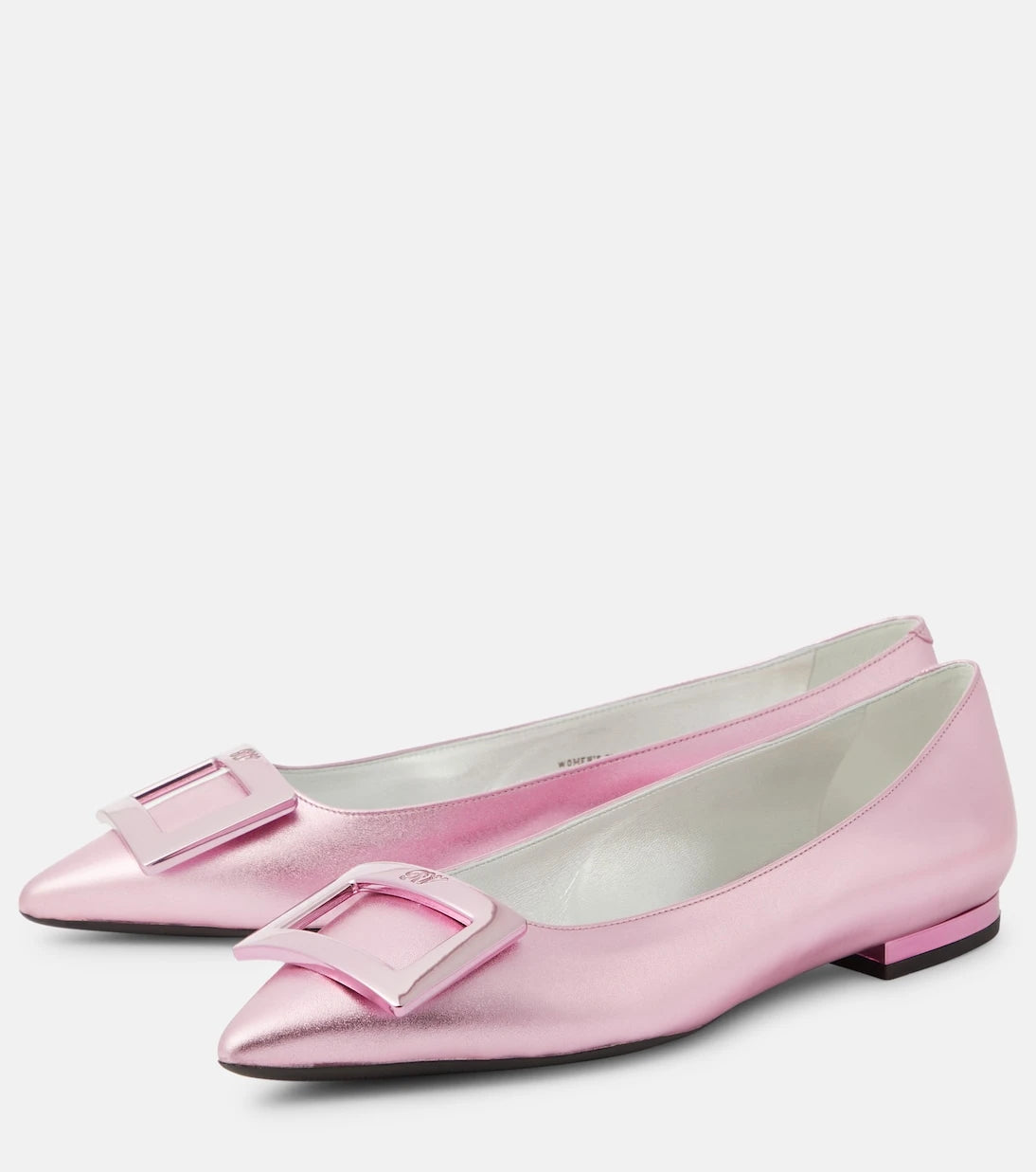 Roger Vivier - Gommettine metallic leather ballet flats