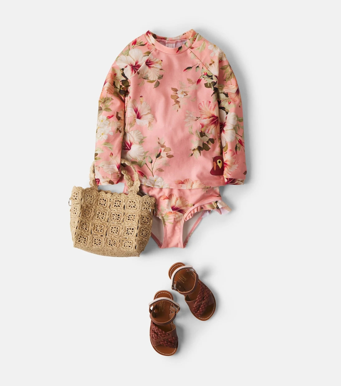 Zimmermann Kids - Floral ruffled bikini bottoms