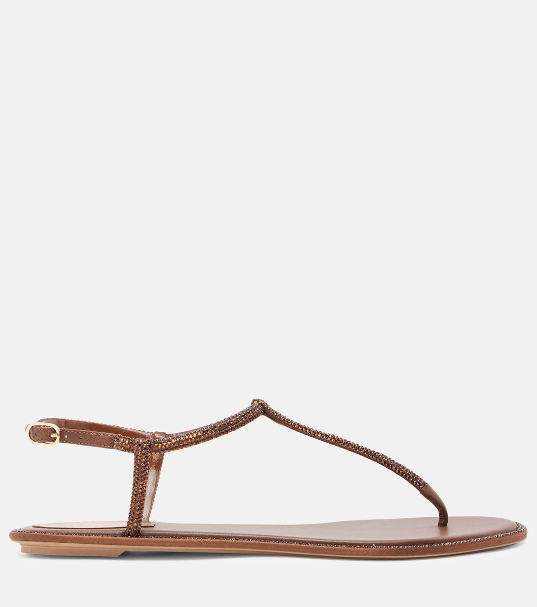 Rene Caovilla - Diana embellished satin thong sandals