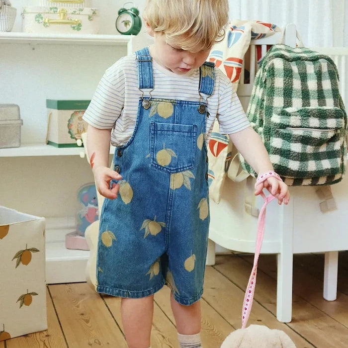 Konges Sløjd MAGOT OVERALLS GOTS Çocuk Denim Tulum