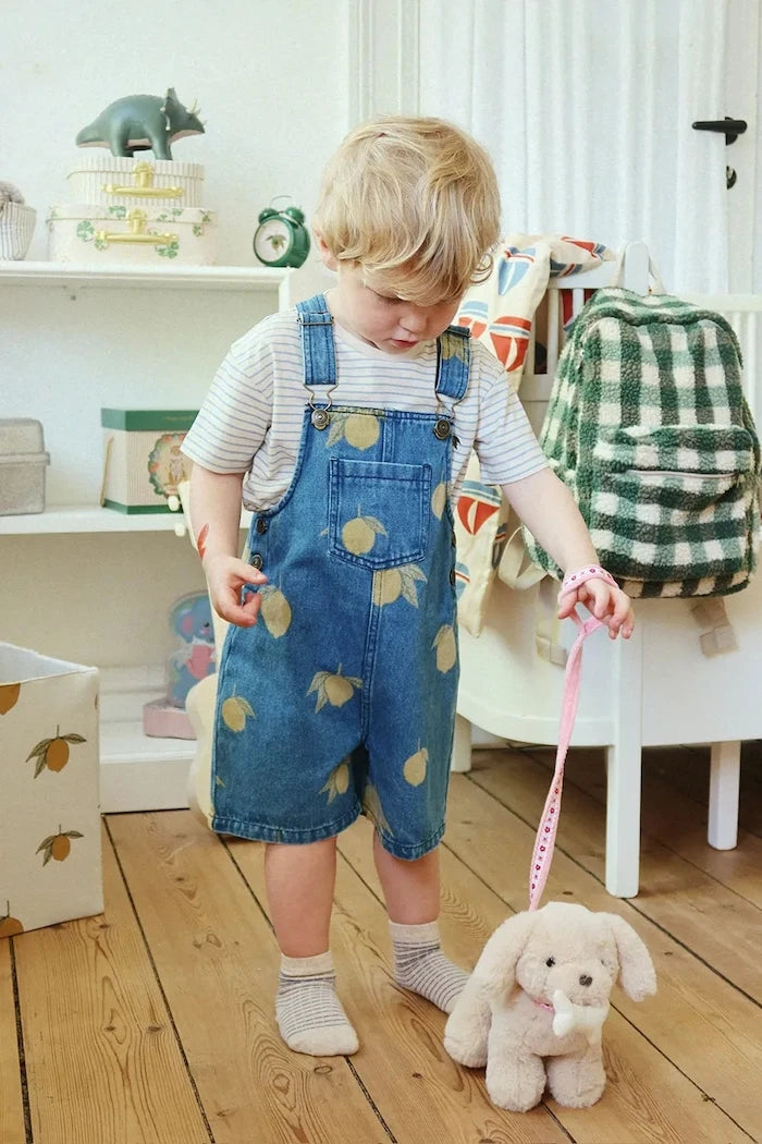 Konges Sløjd MAGOT OVERALLS GOTS Çocuk Denim Tulum