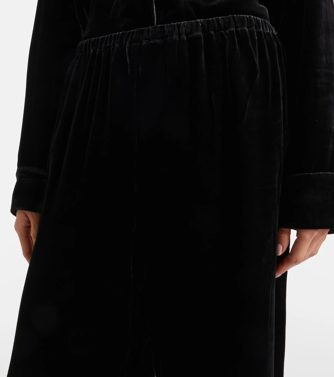 Asceno - Austin velvet wide-leg pants
