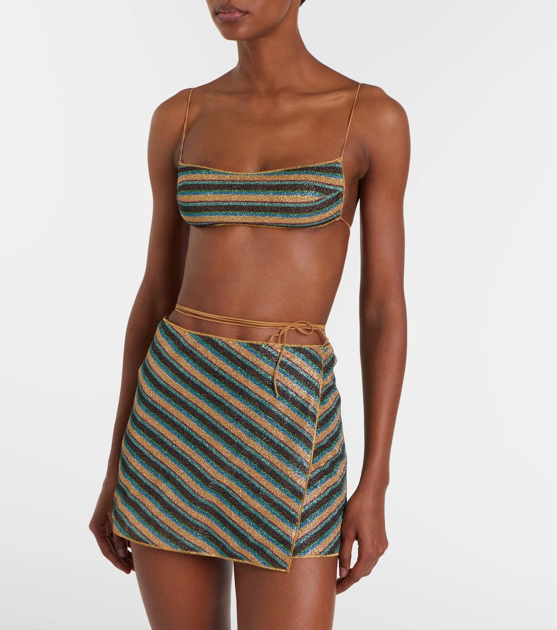 Oséree - Lumière striped wrap skirt