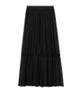 Saint Laurent Black Silk Maxi Skirt