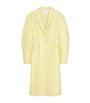 Givenchy Yellow Leather Cocoon Long Coat