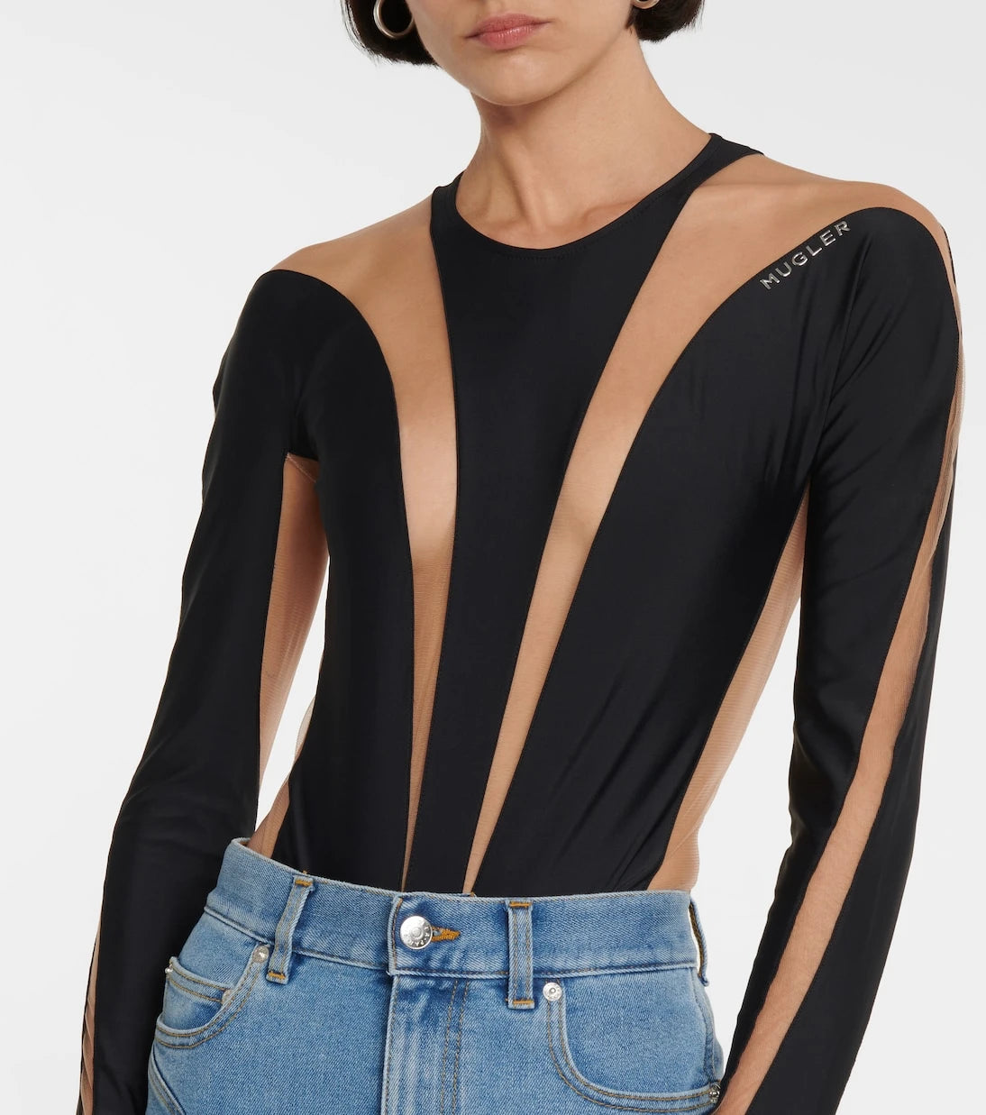 Mugler - Paneled bodysuit