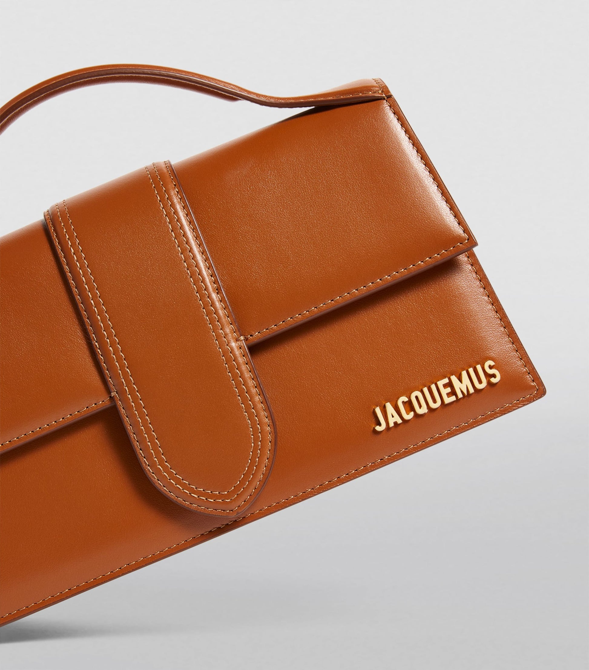 Jacquemus Brown Leather Le Grand Bambino Top-Handle Bag