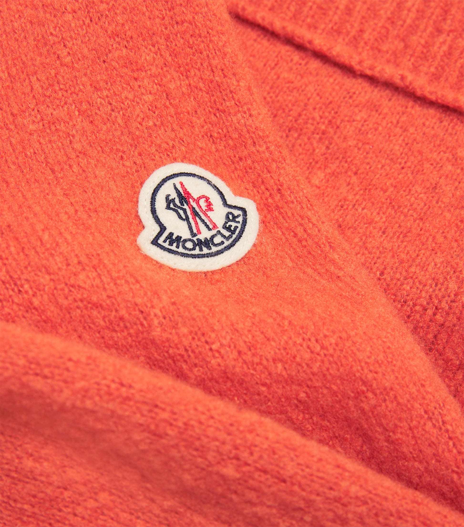 Orange Wool-Blend Rollneck Sweater