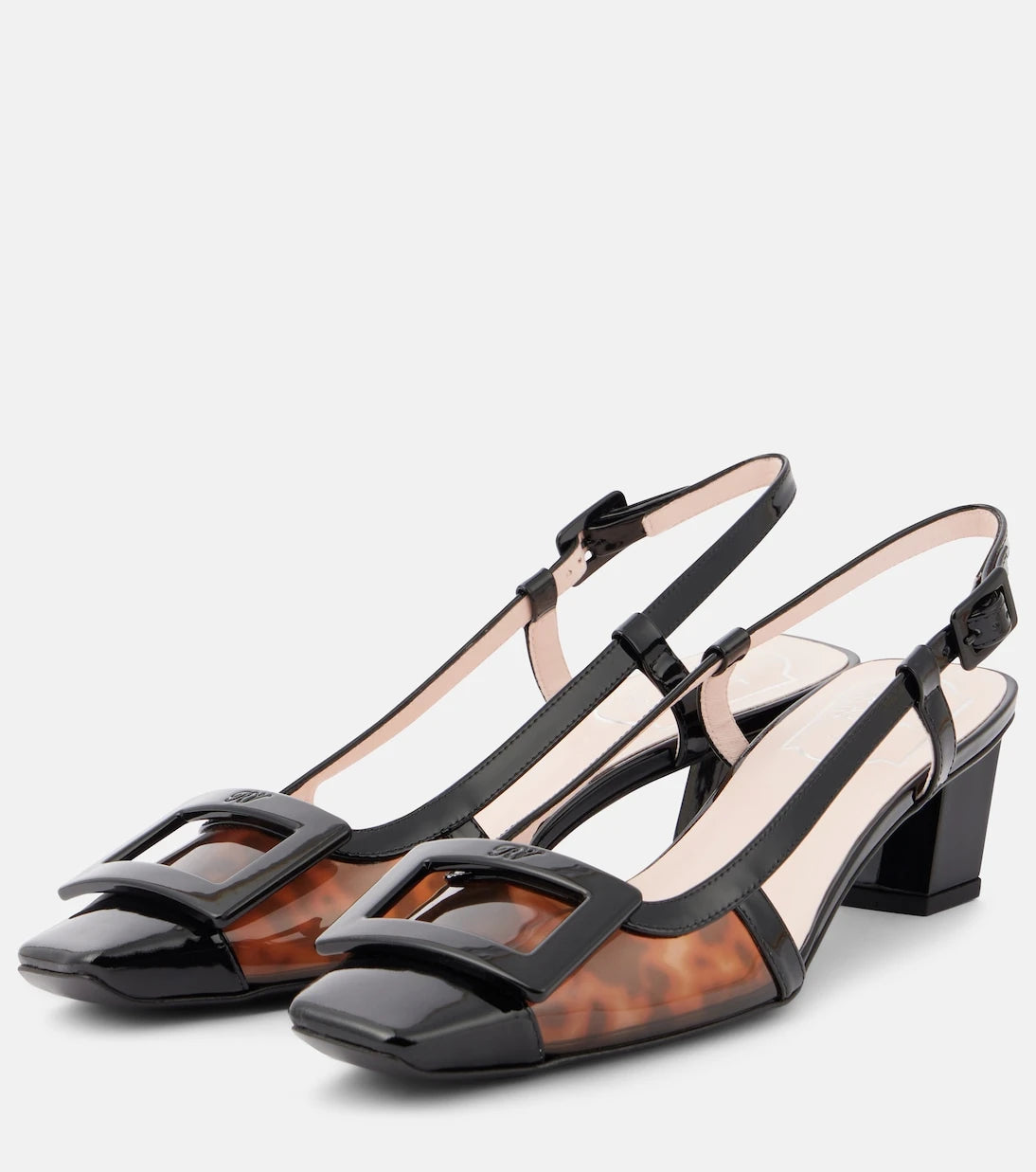 Roger Vivier - Belle Vivier 45 patent leather slingback pumps