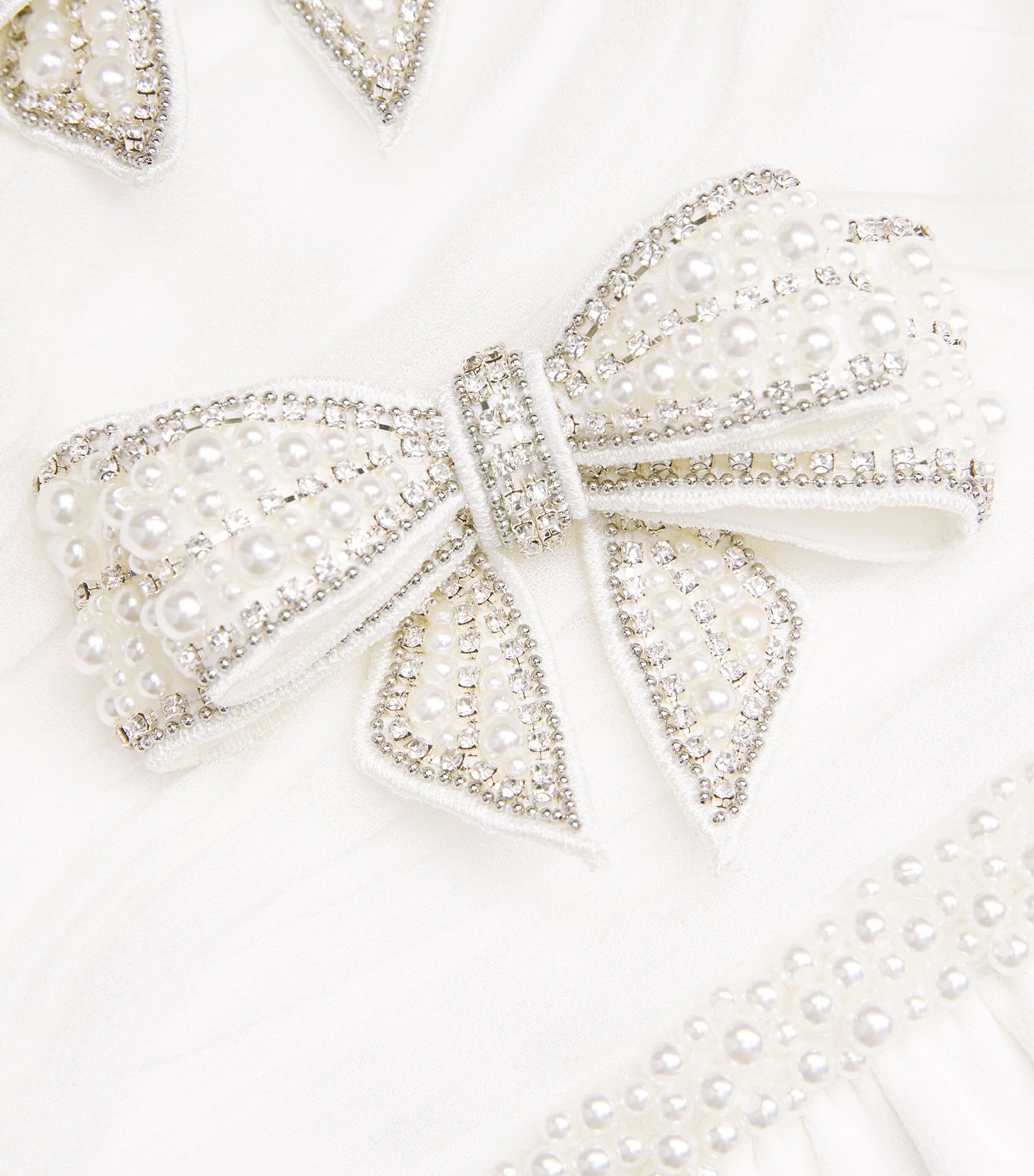 Self-Portrait White Organza Bow Peplum Jumpsuit