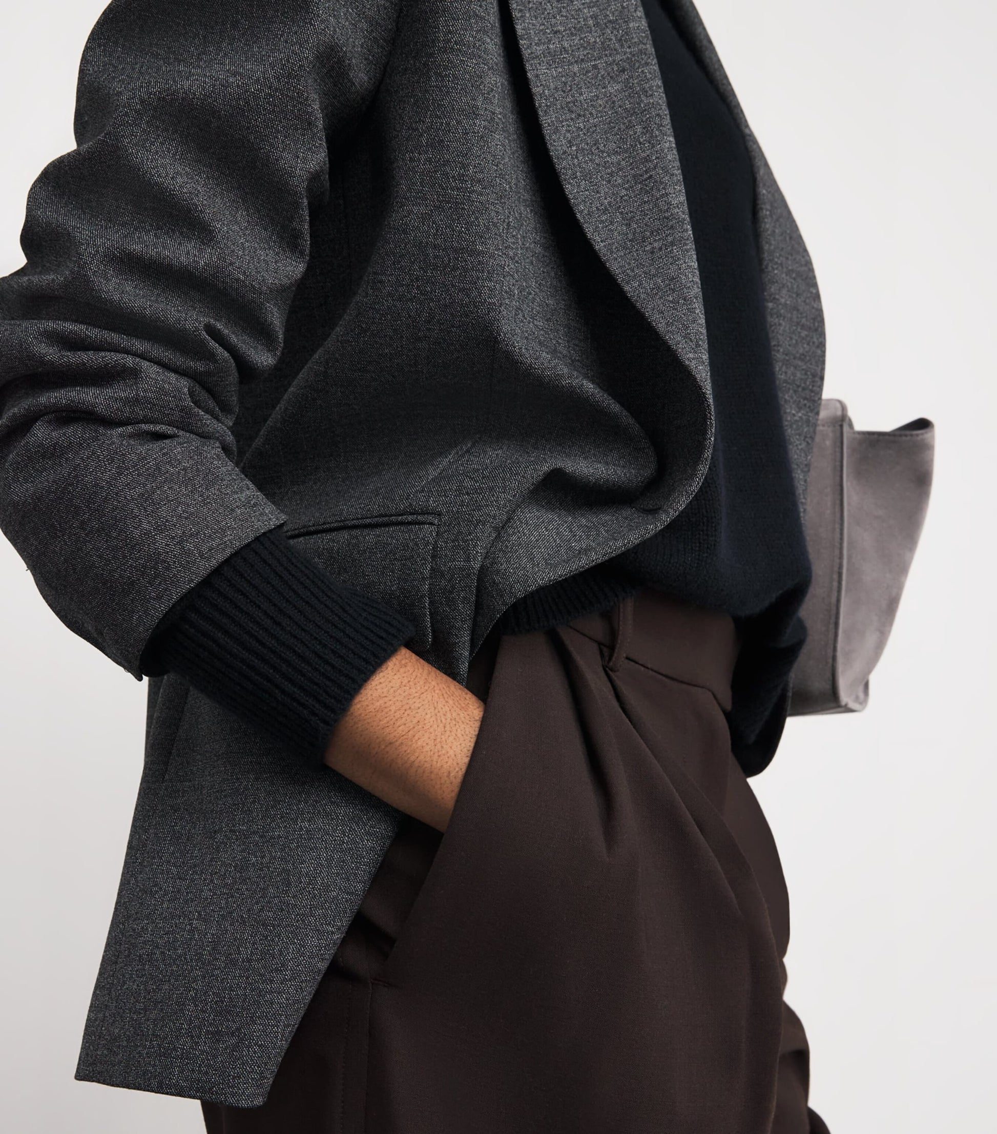 ME+EM Navy Cashmere Snood Sweater