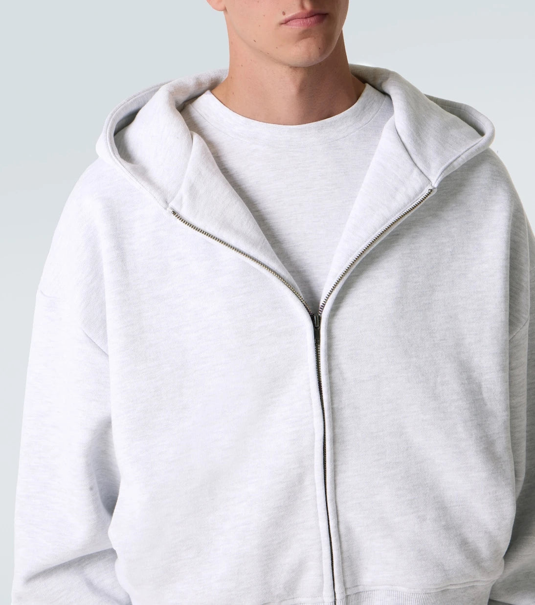 Entire Studios - Cropped cotton zip-up hoodie
