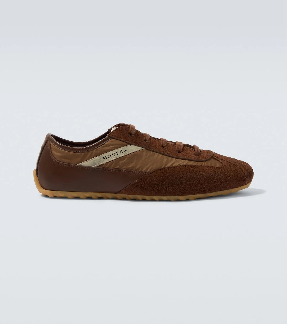 McQueen - Suede-trimmed sneakers