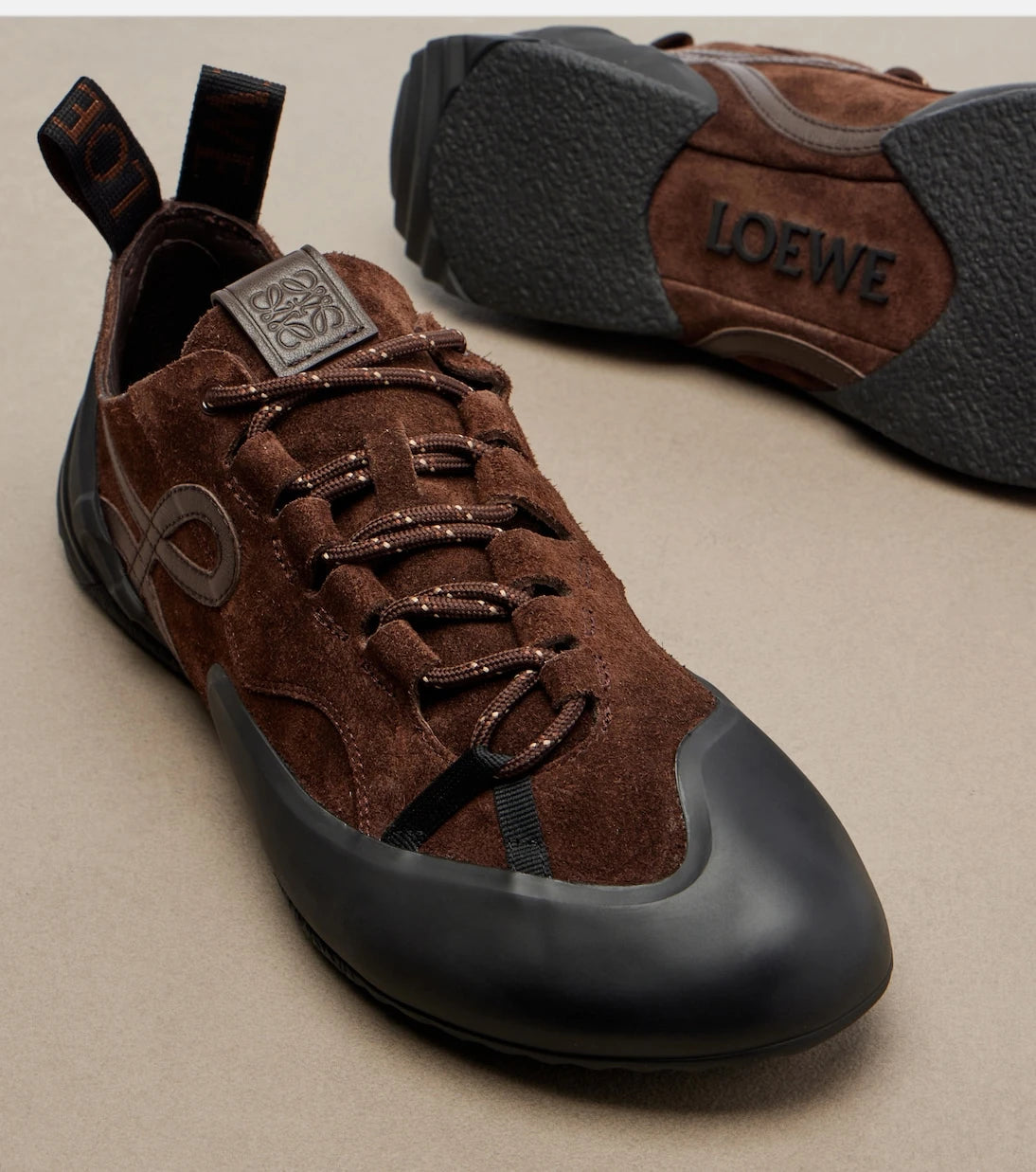 Loewe - Grip Anagram suede sneakers