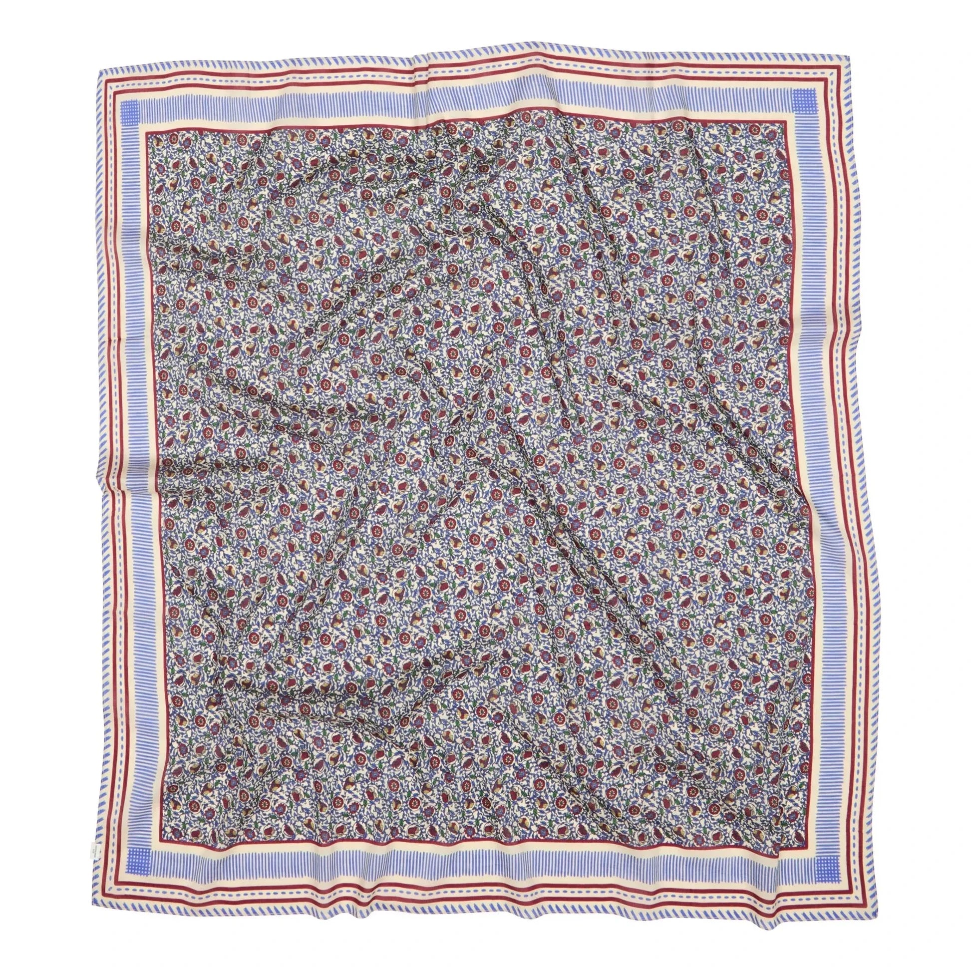 Becksöndergaard - Asfloria Cotton and Silk Scarf | Blue
