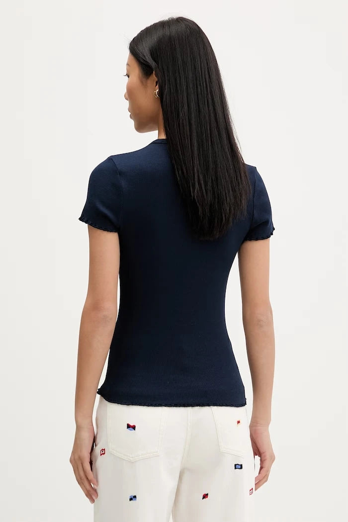 Tommy Jeans kadın pamuklu elastan tişört