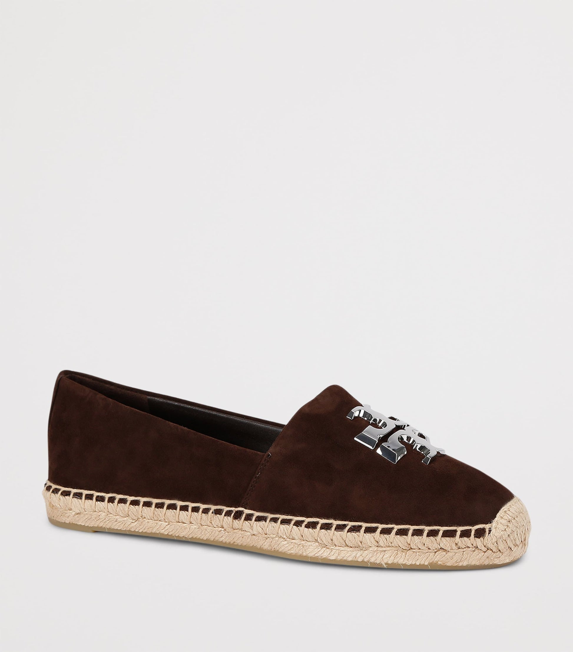 Tory Burch Brown Leather Eleanor Espadrilles