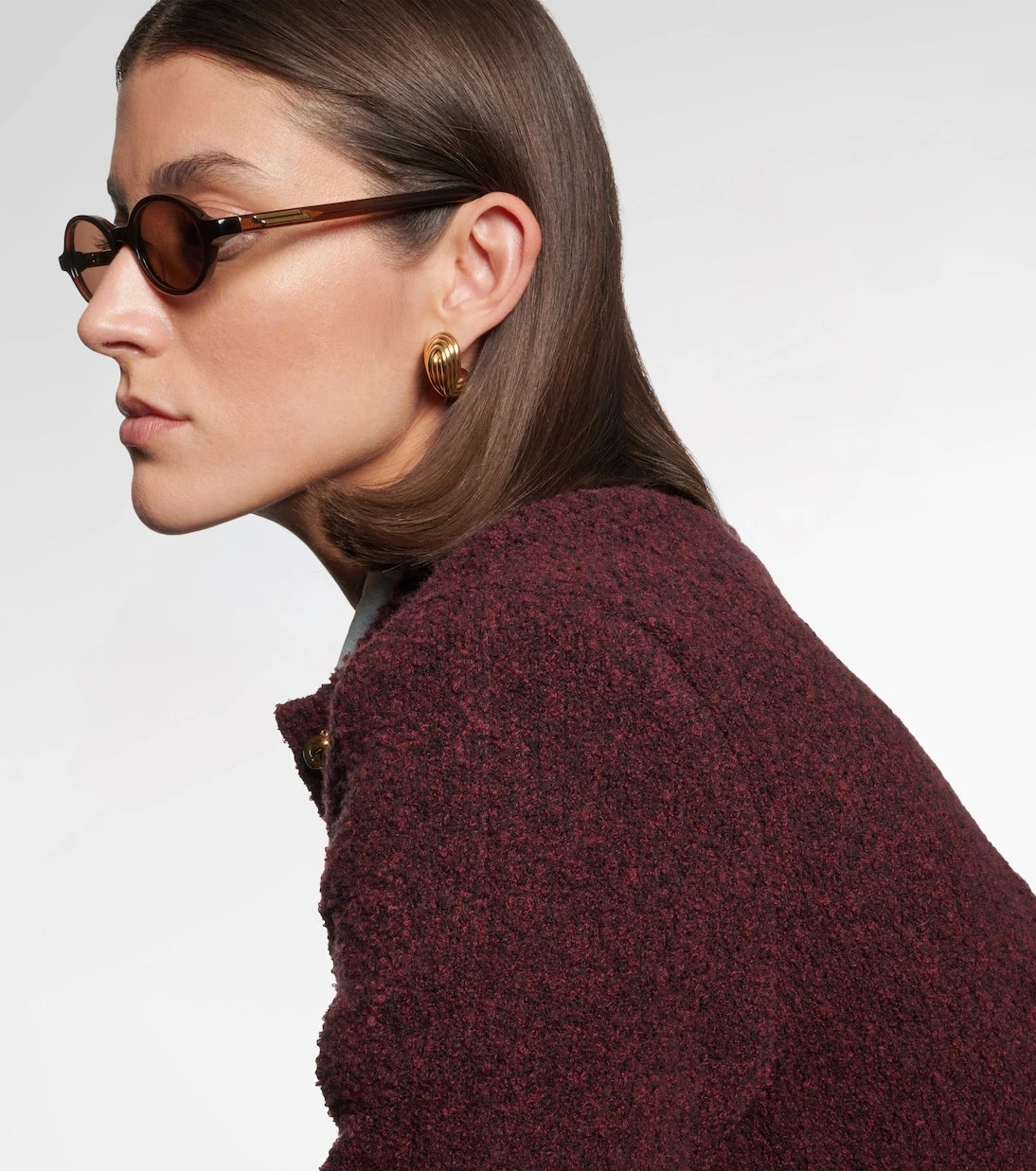 Bottega Veneta - Slim Ribbon oval sunglasses