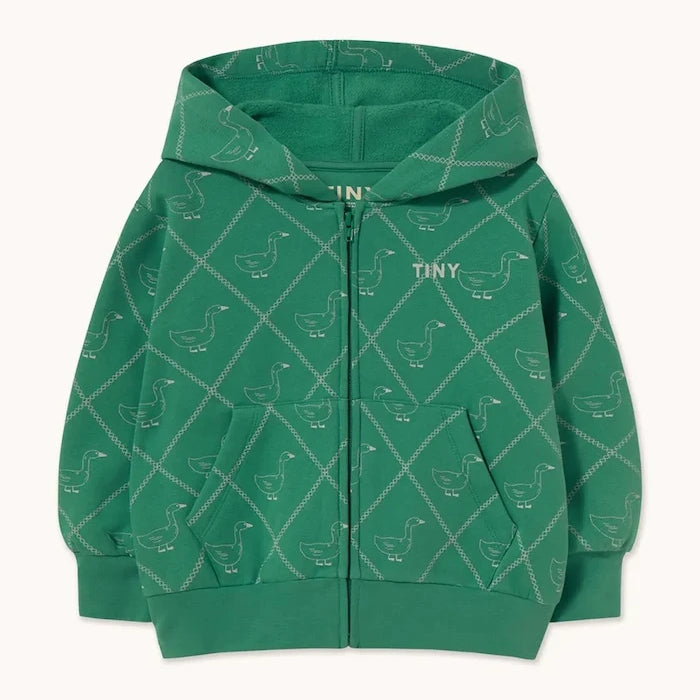 Çocuklar için pamuklu kapüşonlu ve fermuarlı GEESE HOODIE sweatshirt