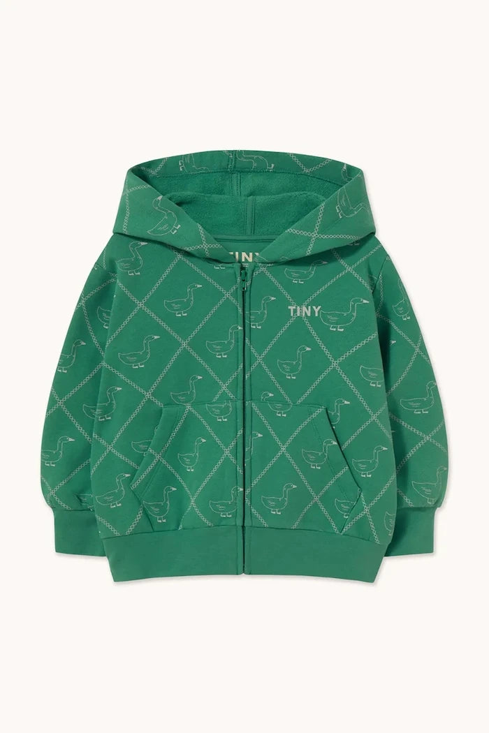 Çocuklar için pamuklu kapüşonlu ve fermuarlı GEESE HOODIE sweatshirt