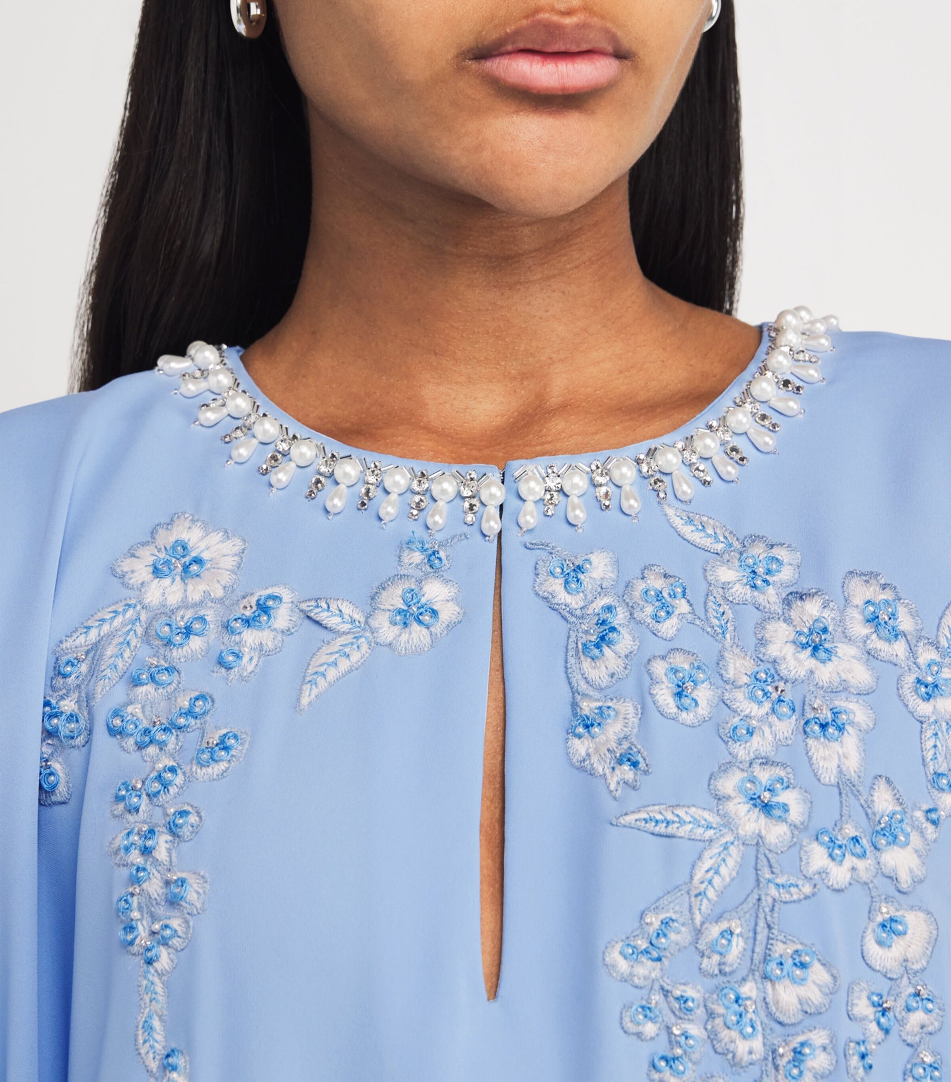 Multi Satin Embellished Kaftan