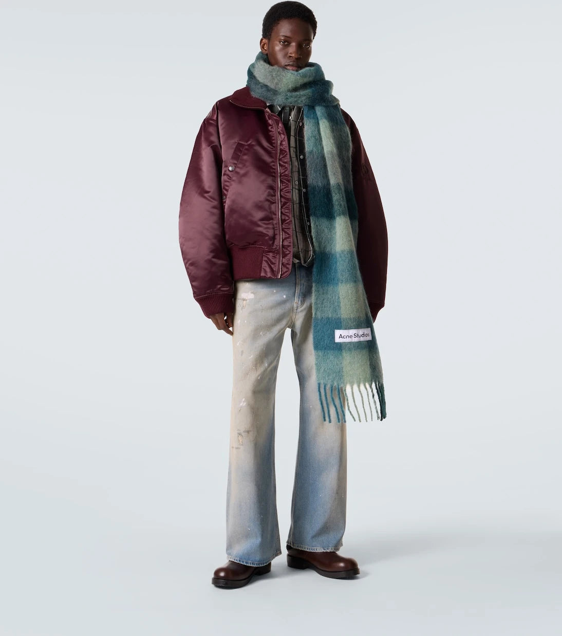 Acne Studios - Checked alpaca and wool-blend scarf