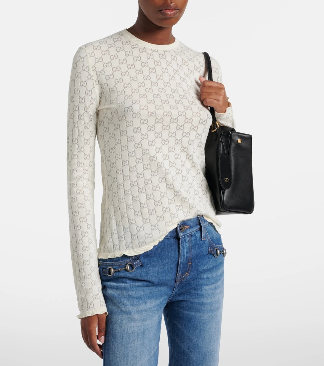 Gucci - GG cotton-blend devoré T-shirt