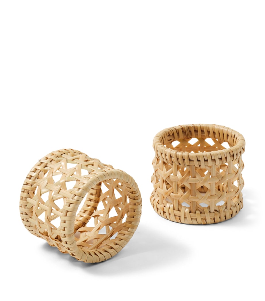 Cabana Magazine Set of 2 Rattan Sabbia Napkin Rings