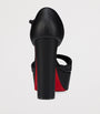 Christian Louboutin Black Sandaloo Leather Platform Sandals 130