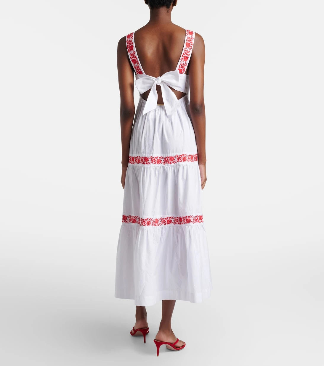 Heidi Klein - Petalia embroidered cotton maxi dress