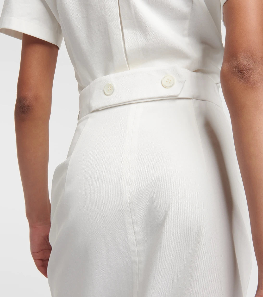 Prada - Asymmetric cotton midi skirt