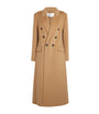 Victoria Beckham Brown Wool-Cashmere Double-Faced Coat