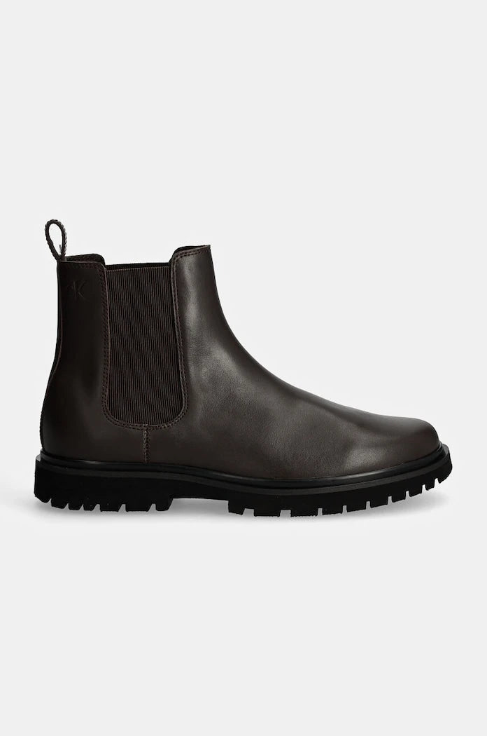 Кожени обувки Calvin Klein Jeans EVA BOOT MID CHELSEA UNIFORM DR