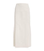 Róhe White Satin Midi Skirt